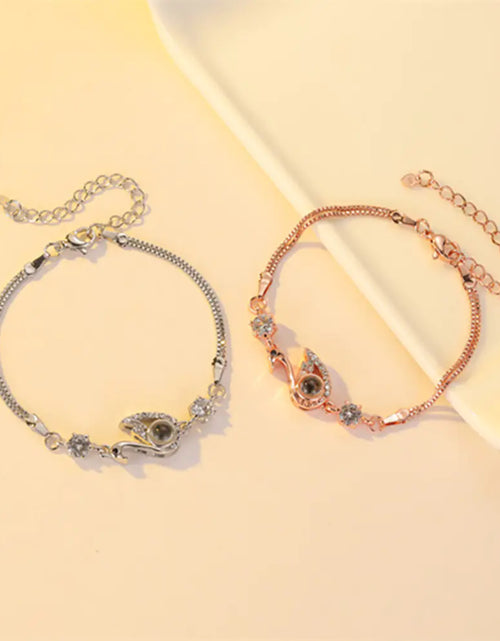 Load image into Gallery viewer, Black Swan Bracelet with Zircon for Fashion Statement
