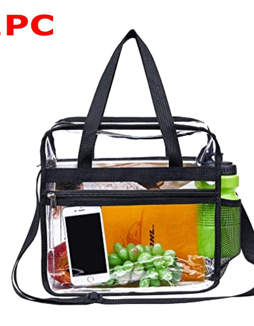 Load image into Gallery viewer, 1X-2X Clear PVC Tote Bag Women Transparent Handbag Zip Purse Stadium Security
