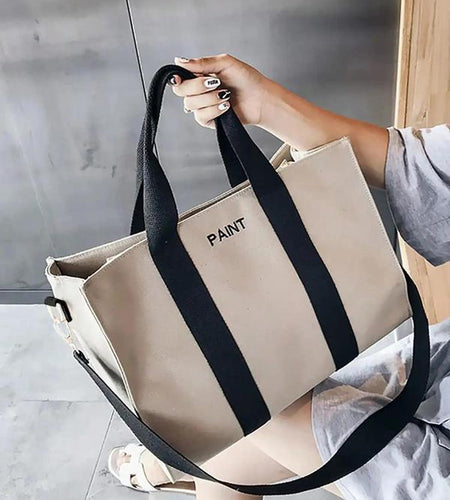 Large Capacity with Removable Bottom Canvas Tote Bag