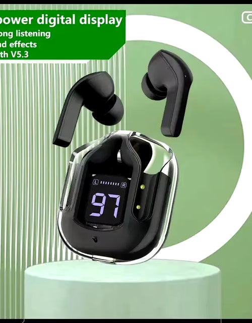 Load image into Gallery viewer, Original T2 Wireless Bluetooth Earphone Transparent HIFI Headphones LED Power Digital Display Stereo Sound Earphones for Xiaomi
