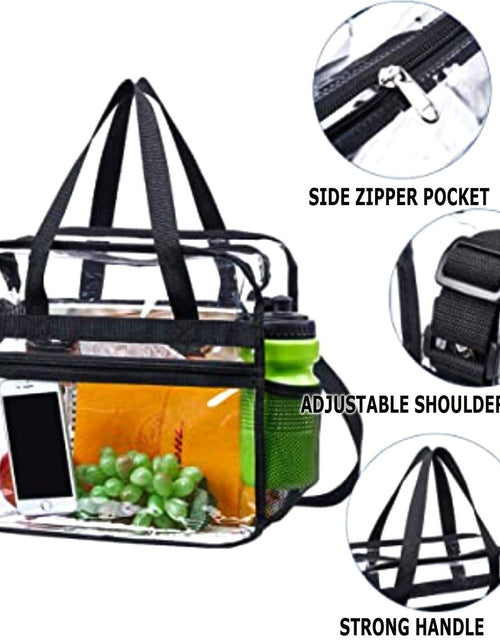 Load image into Gallery viewer, 1X-2X Clear PVC Tote Bag Women Transparent Handbag Zip Purse Stadium Security
