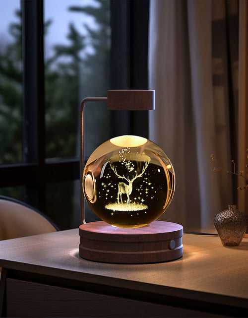 Load image into Gallery viewer, Crystal Ball Cosmic Dinosaur Indoor Night Light USB Power Warm Bedside Light Birthday Gift Night Lamp
