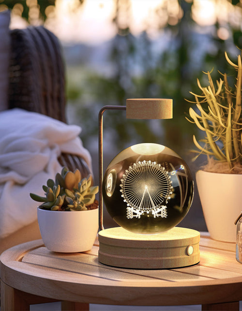 Load image into Gallery viewer, Crystal Ball Cosmic Dinosaur Indoor Night Light USB Power Warm Bedside Light Birthday Gift Night Lamp
