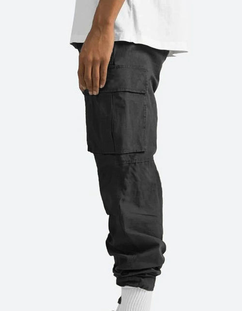 Load image into Gallery viewer, Trousers Full Length Pants for Men Solid 2025 Casual Multiple Pockets Outdoor Straight Type Fitness Pants Cargo Pants Trousers Gray
