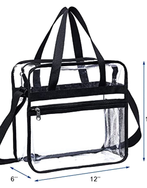 Load image into Gallery viewer, 1X-2X Clear PVC Tote Bag Women Transparent Handbag Zip Purse Stadium Security
