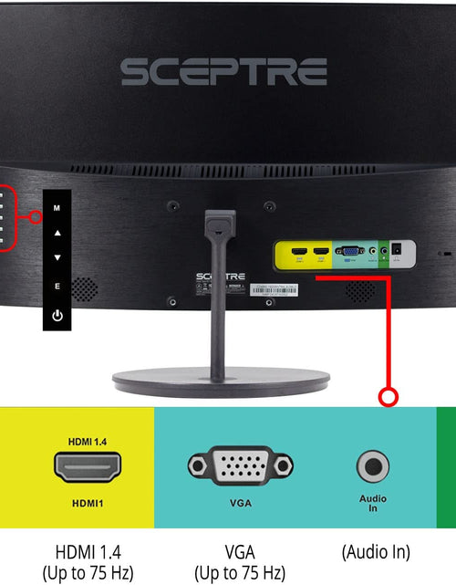 Load image into Gallery viewer, 24&quot; Curved 75Hz Gaming LED Monitor Full HD 1080P HDMI VGA Speakers, VESA Wall Mount Ready Metal Black 2019 (C248W-1920RN)
