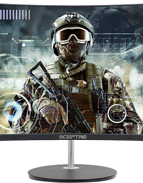 Load image into Gallery viewer, 24&quot; Curved 75Hz Gaming LED Monitor Full HD 1080P HDMI VGA Speakers, VESA Wall Mount Ready Metal Black 2019 (C248W-1920RN)

