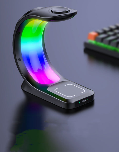Load image into Gallery viewer, 4 In 1 Magnetic Wireless Charger Fast Charging For Smart Phone Atmosphere Light Charging Station For Airpods Pro I-phone Watch
