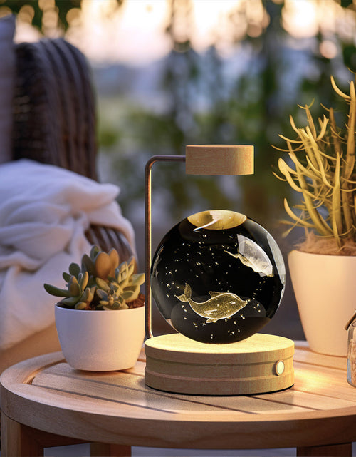 Load image into Gallery viewer, Crystal Ball Cosmic Dinosaur Indoor Night Light USB Power Warm Bedside Light Birthday Gift Night Lamp
