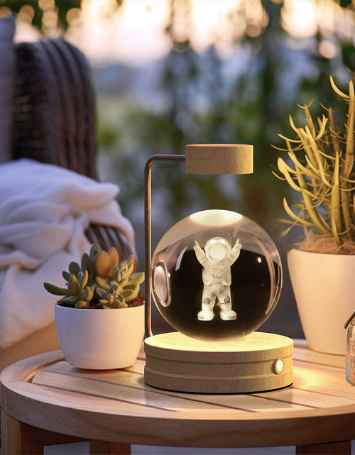 Load image into Gallery viewer, Crystal Ball Cosmic Dinosaur Indoor Night Light USB Power Warm Bedside Light Birthday Gift Night Lamp
