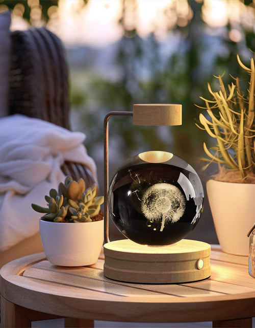 Load image into Gallery viewer, Crystal Ball Cosmic Dinosaur Indoor Night Light USB Power Warm Bedside Light Birthday Gift Night Lamp
