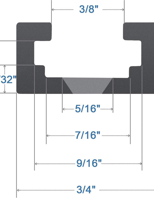 Load image into Gallery viewer, Aluminum 24&quot; T-Track for Woodworking –Double Cut Profile Universal with Predrilled Mounting Holes -Woodworking and Clamps-Fine Sandblast Black Anodized 2PK
